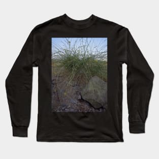 green grass on the beach Long Sleeve T-Shirt